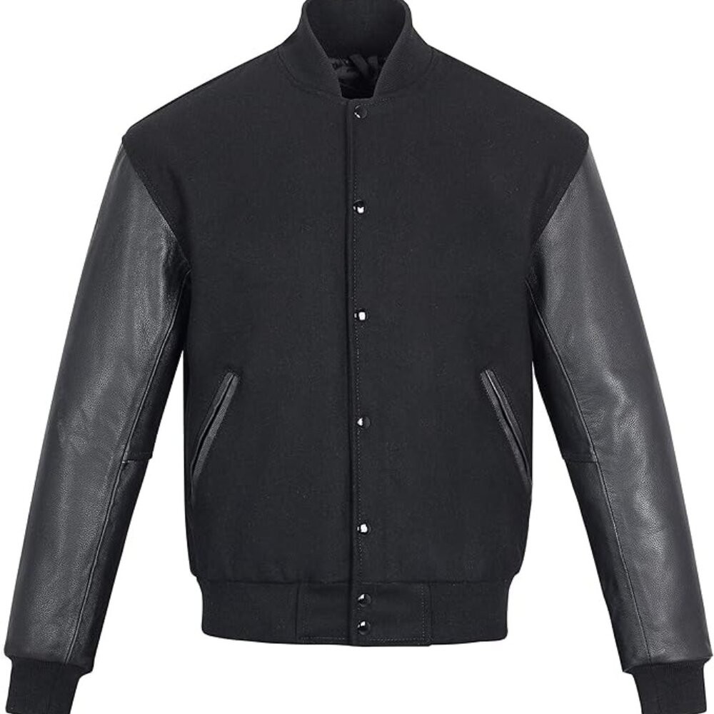 Leather Varsity Baseball Letterman Jacket